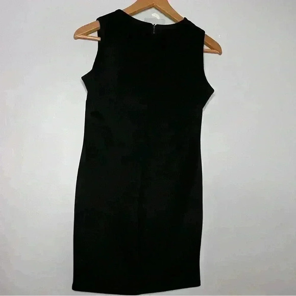 Calvin Klein V Neck Black Sheath Stretchy Mini Dress, Size Small EUC - Picture 3 of 4
